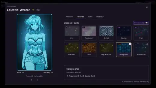 Heroine album: the Holographic finish on Celestial Avatar