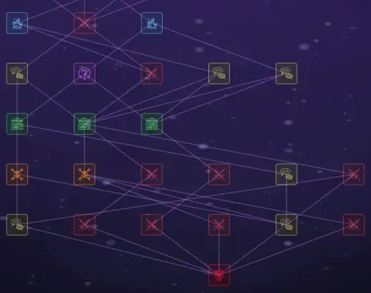 Act map: the path between events and fights